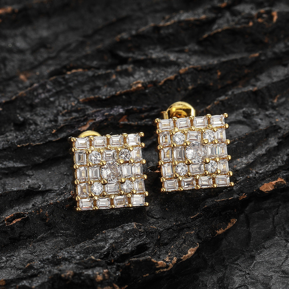 Cluster of Diamond Stud Earrings
