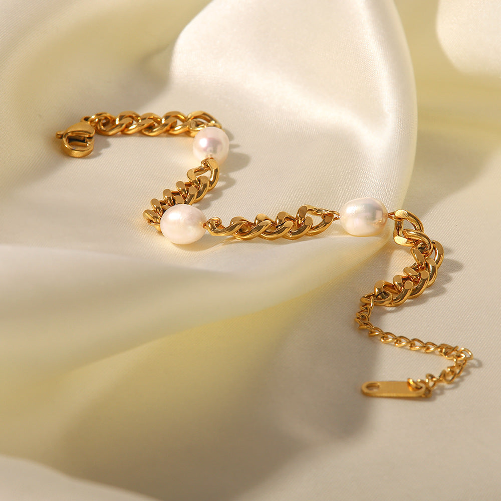 The bracelet's classic design adds a timeless touch to any wrist.
