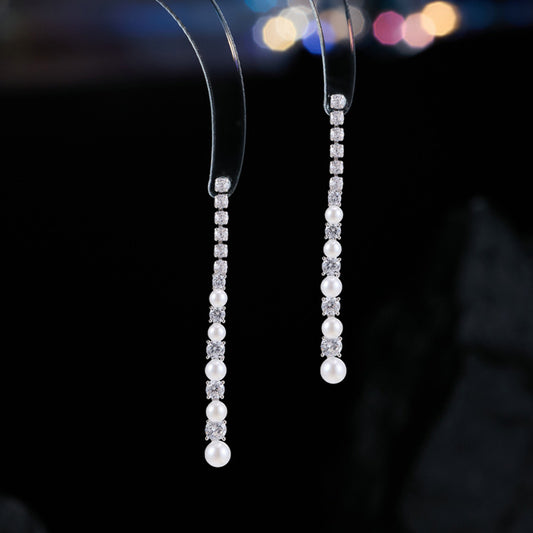 Pearl Cascade Drop Earrings