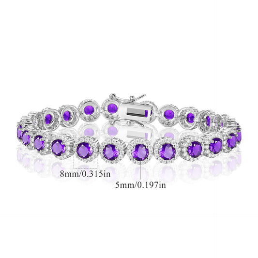 AMETHYST ROYALE HALO BRACELET