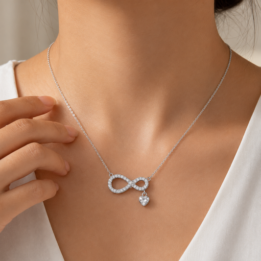 Studded Infinity Necklace