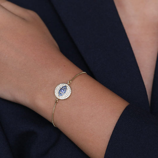 The Round Studded Evil Eye Bracelet