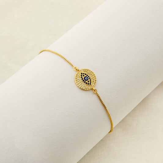 The Round Studded Evil Eye Bracelet