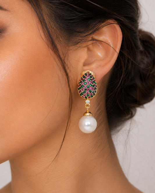 Maharani Pearl Drop Earrings