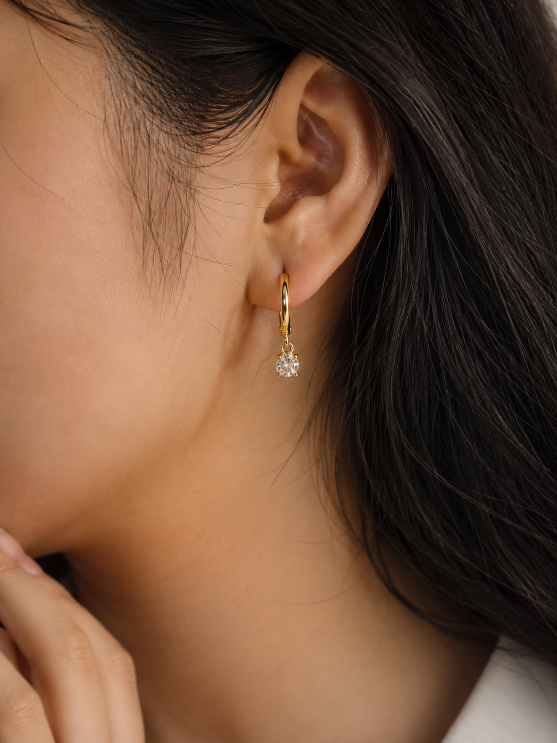 Lara Crystal Drop Hoops