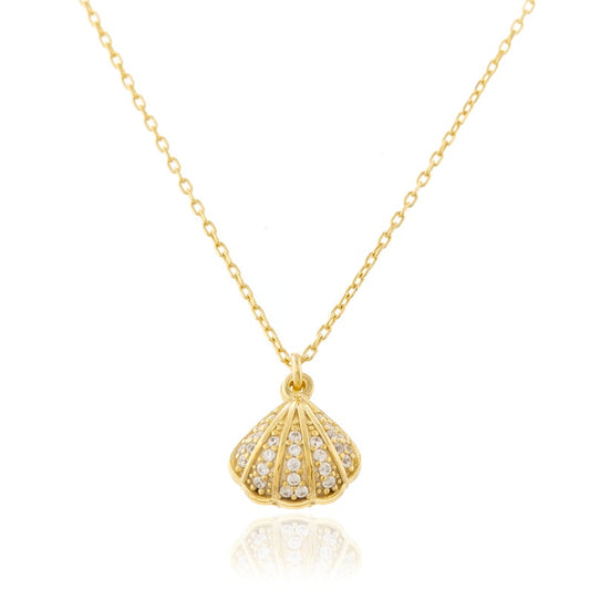 Open Shell Pearl Necklace