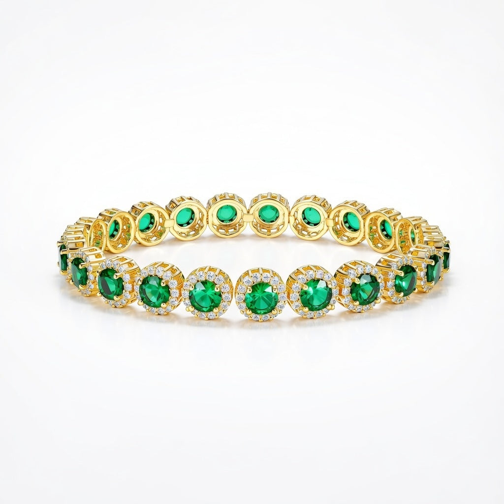 EMERALD IMPERIA HALO BRACELET