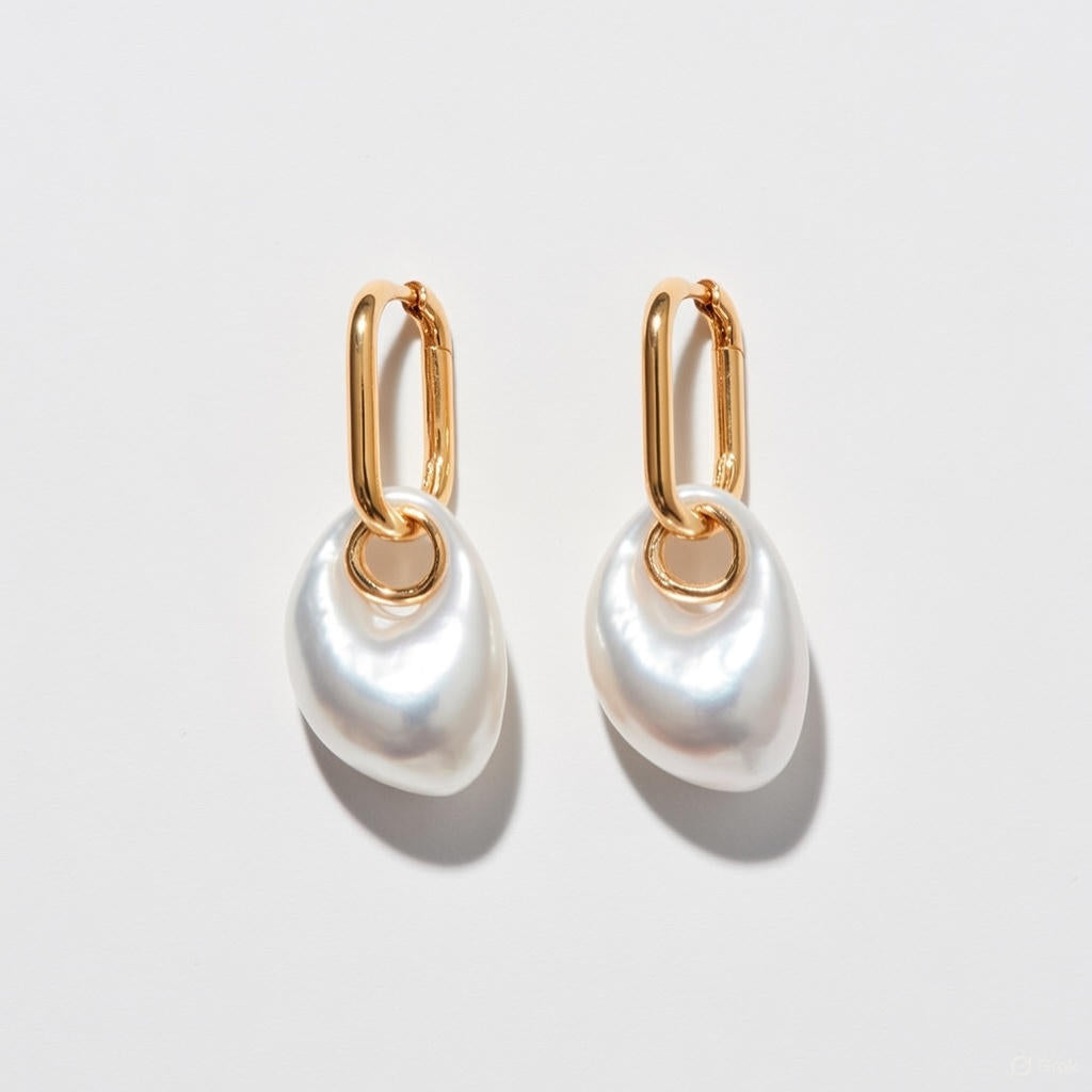 2 in 1 Drop Hoops Earrings
