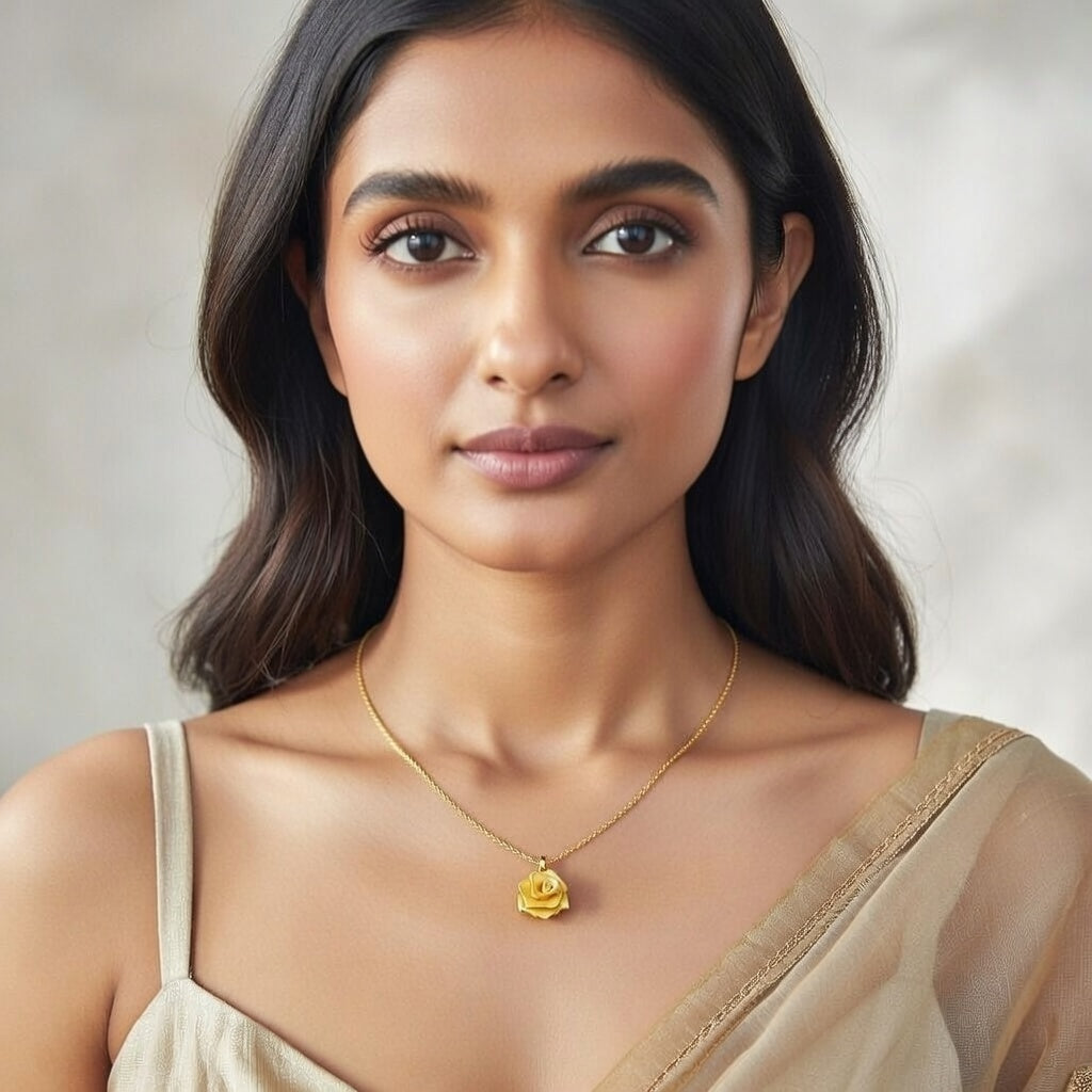 Golden Rose Necklace