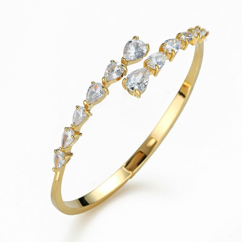 Luna Pear Open Bangle