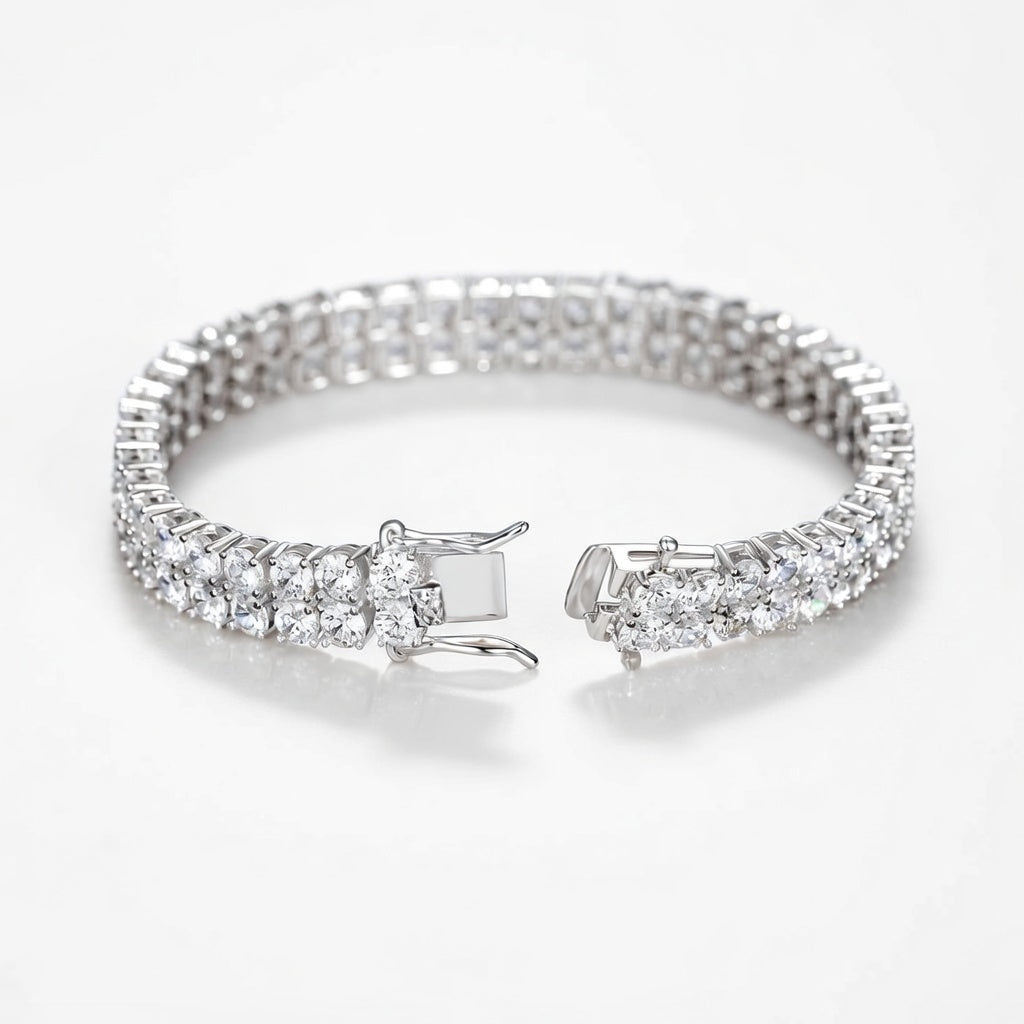 3MM TWIN SWAROVSKI TENNIS BRACELET.