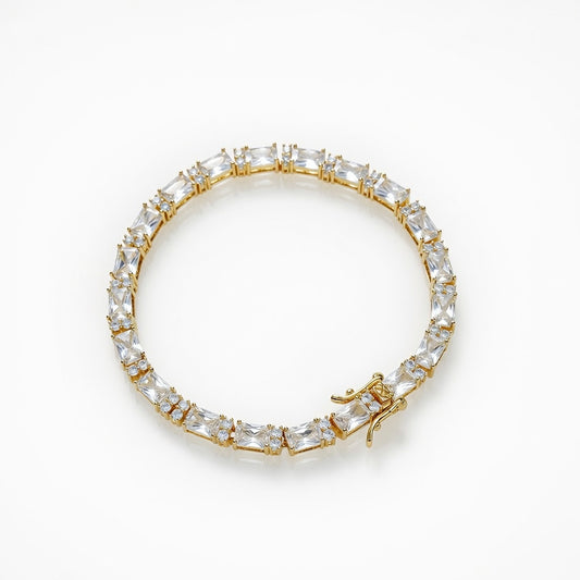 REGALIA BAGUETTE GOLD TENNIS BRACELET