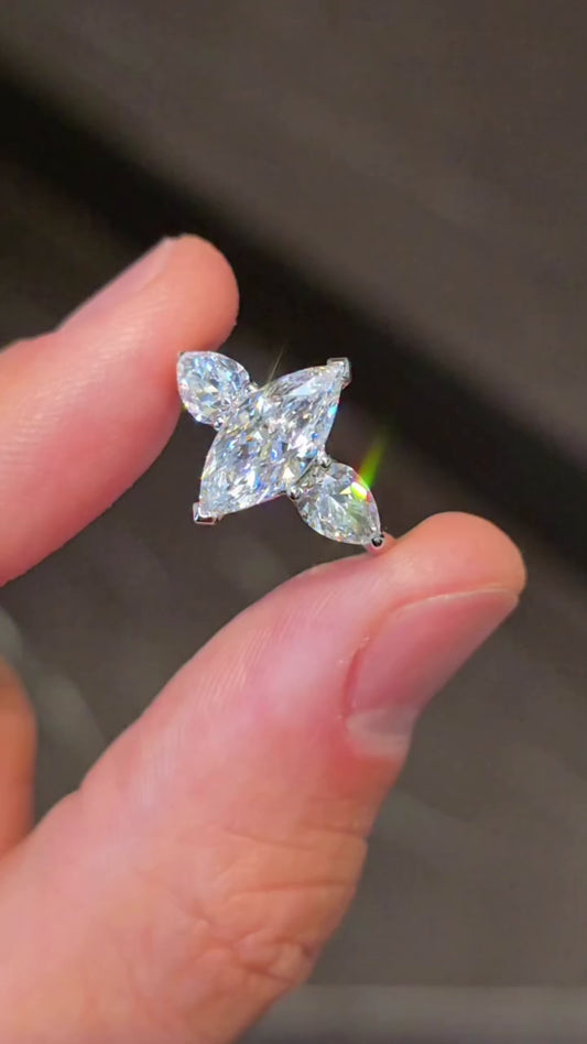 Marquise Diamond Ring (Adjustable)