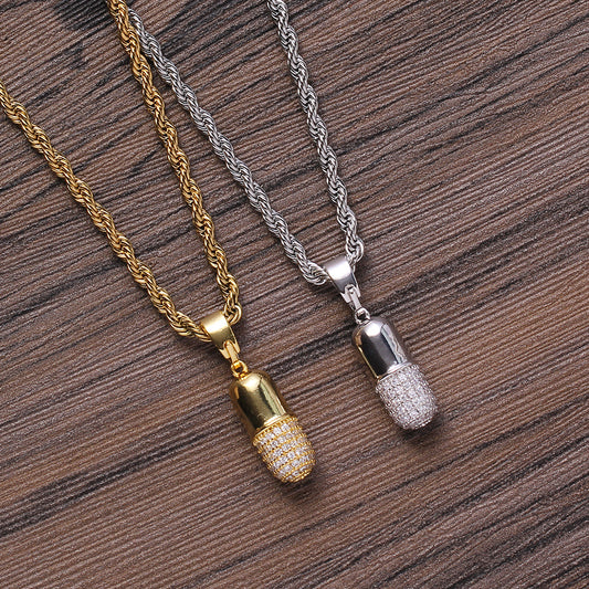 Iced Chill Pill Necklace