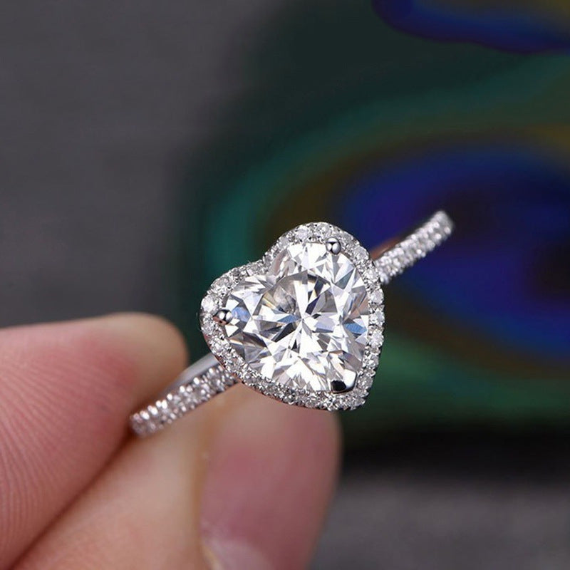 Heart shaped Diamond Engagement ring | Temple & Grace USA
