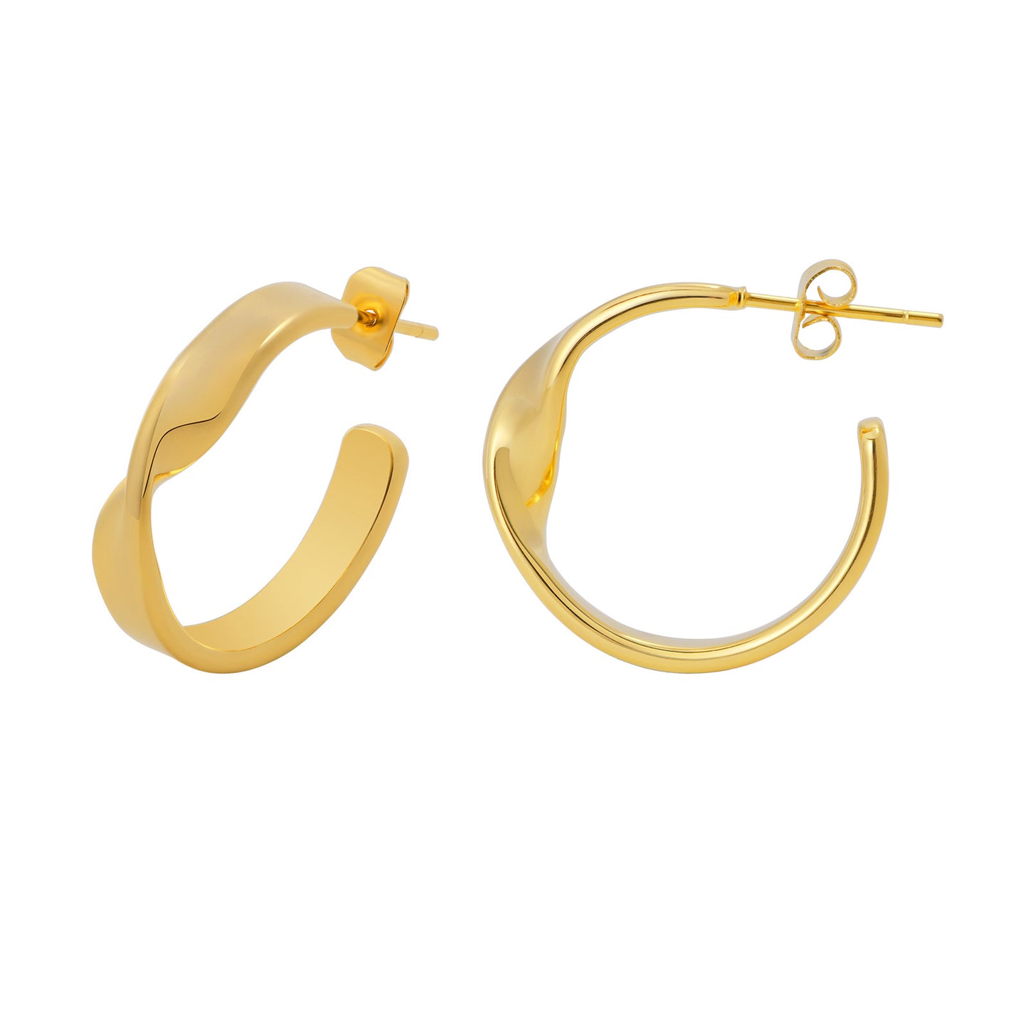 Gold Tweak Hoop Earrings