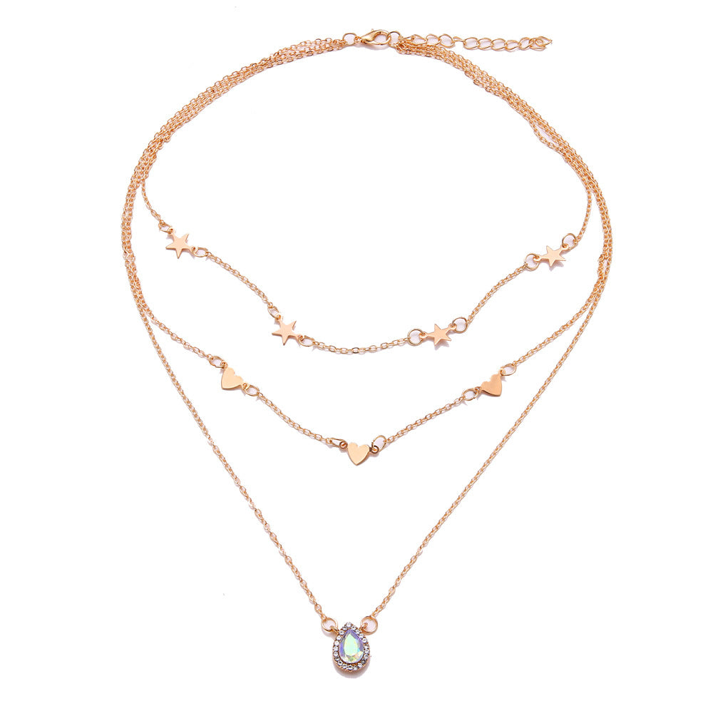 Layered Crystal Necklace