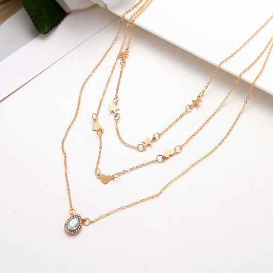 Layered Crystal Necklace