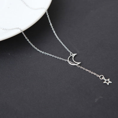 Moon Star Lariat Necklace