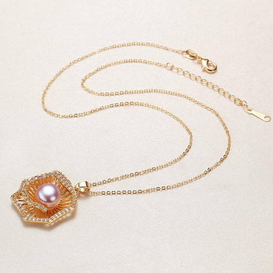 Mermaid Pearl Necklace (925 Sterling Silver)