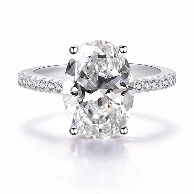 Oval Cut Halo Engagement Ring | Ouros Jewels