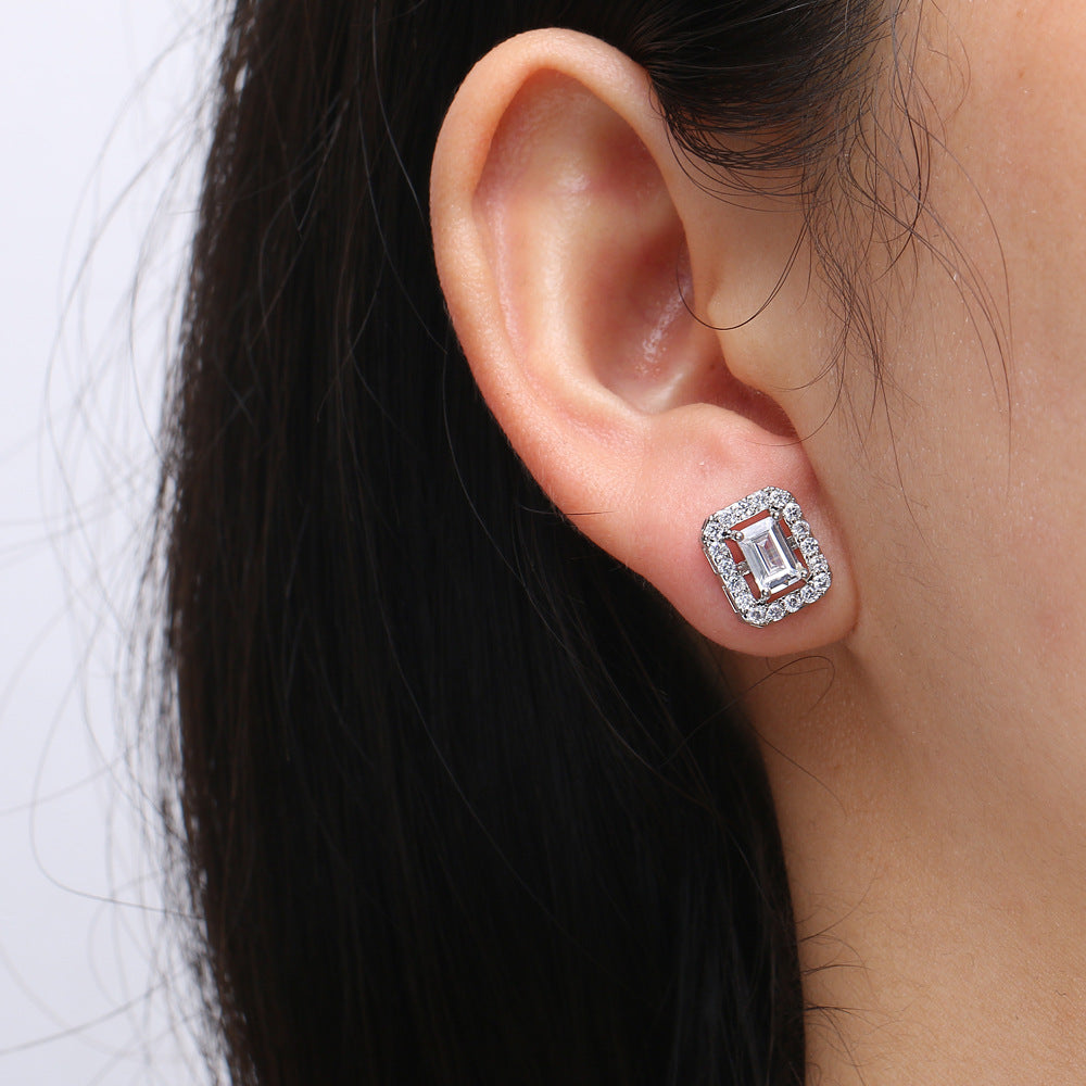 Rectangular Stud Earrings