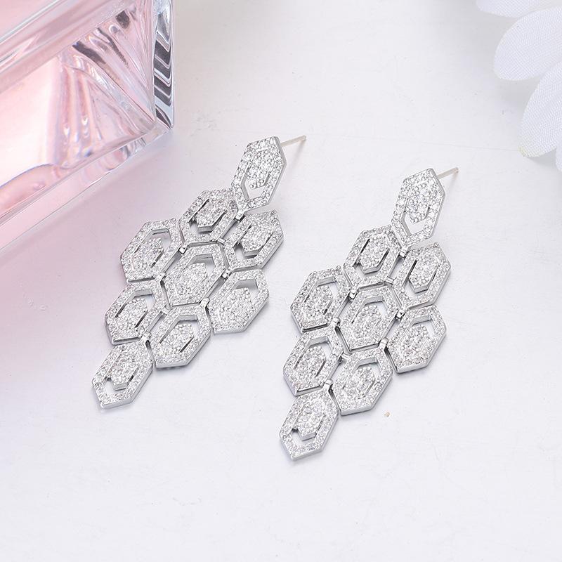 Snake Studded Diamond Earrings