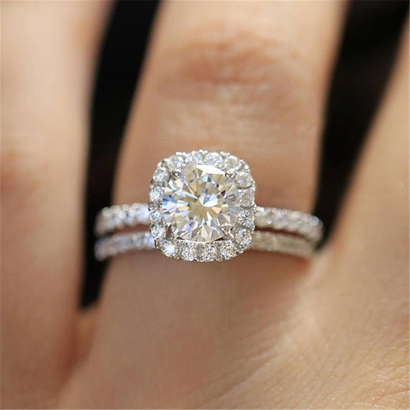 Cushion Cut Solitaire Ring (PURE SILVER WITH HALLMARKING)