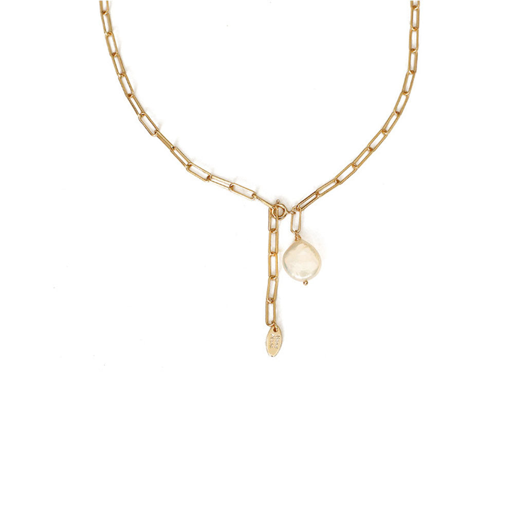 Baroque Pearl Link Chain Necklace