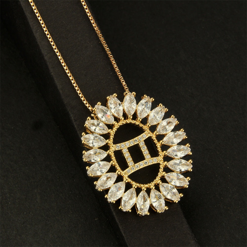 "Anti-tarnish necklace with a polished finish."
