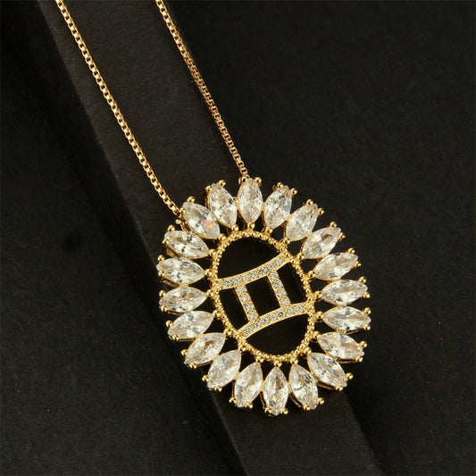 "Anti-tarnish necklace with a polished finish."
