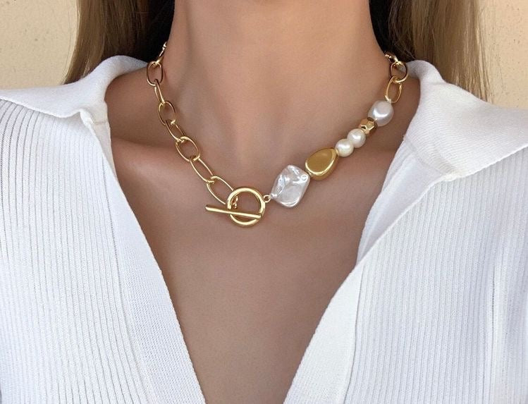 Irregular Baroque Pearl Necklace