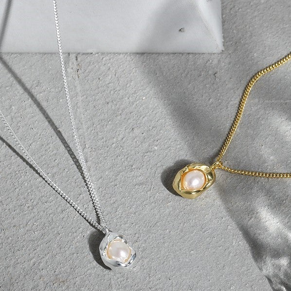 New Born Pearl Necklace (925 Sterling Silver)