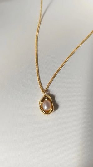 New Born Pearl Necklace (925 Sterling Silver)