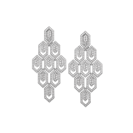 Snake Studded Diamond Earrings