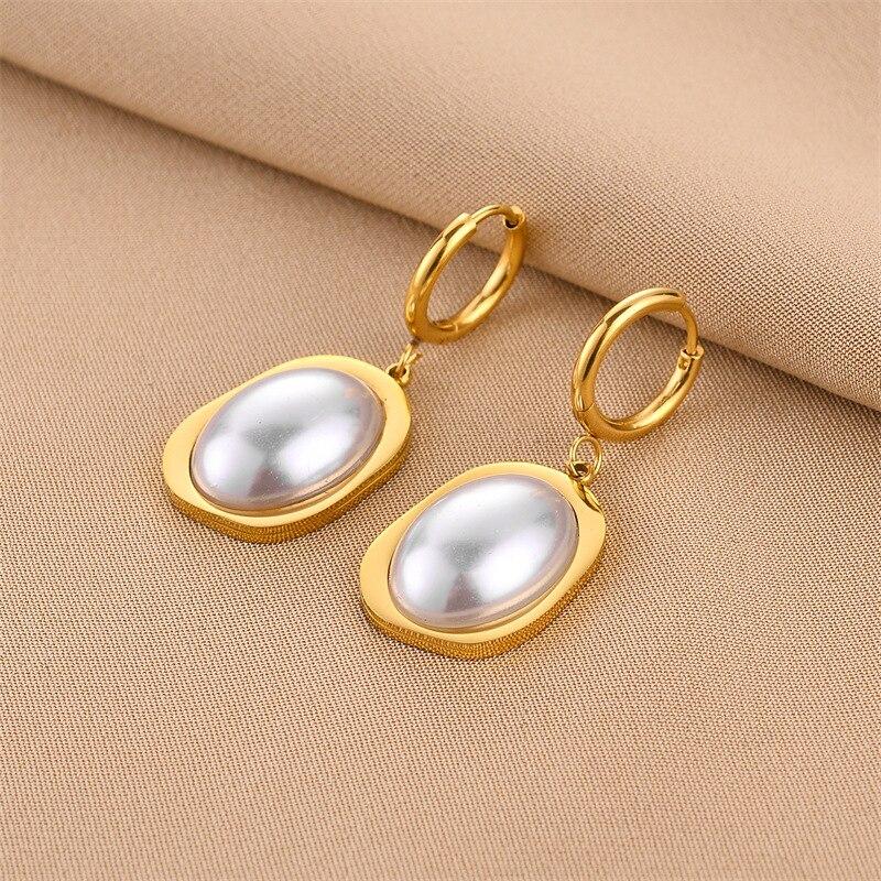 Irregular sale pearl earrings