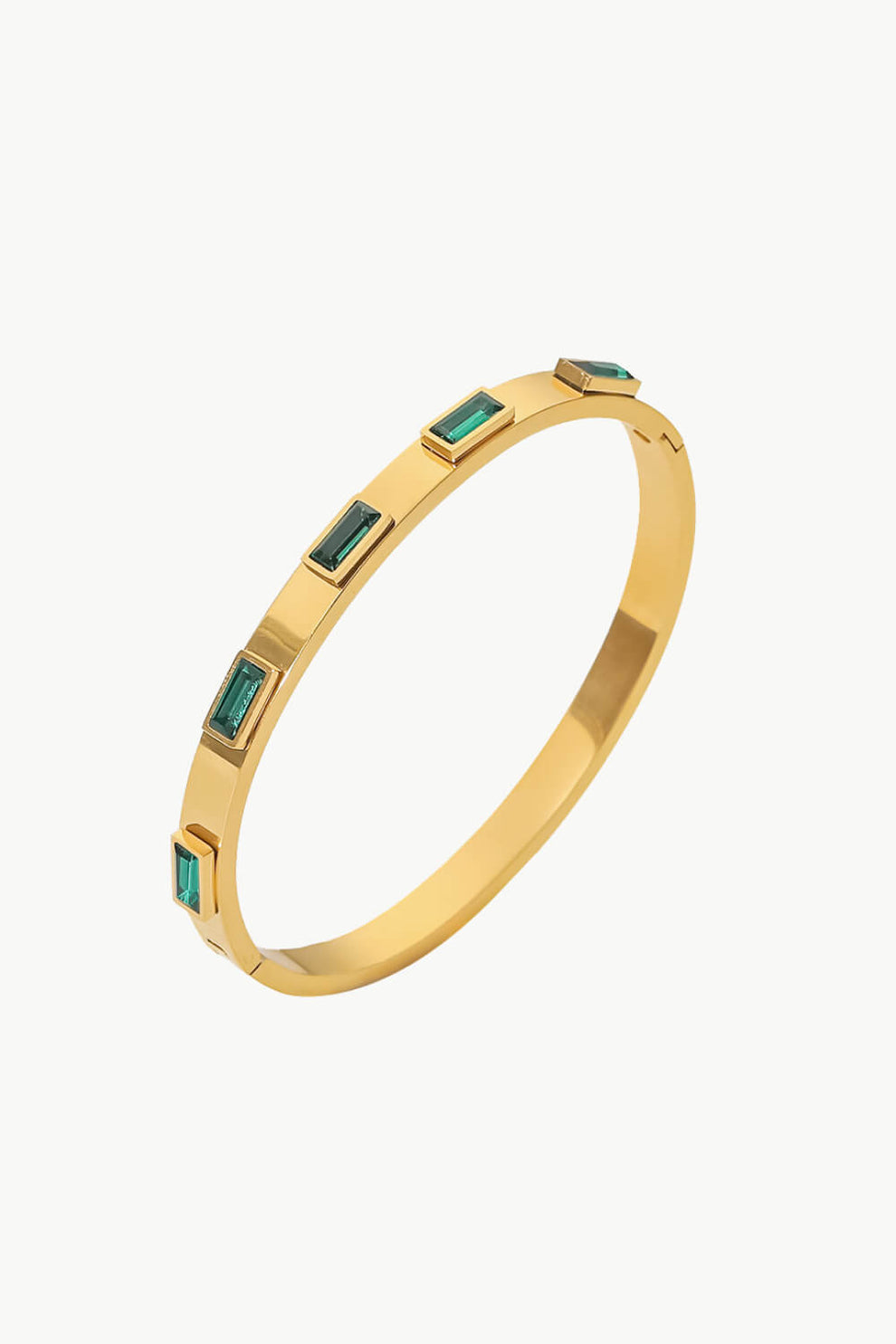 Dazzling Baguette Stone Bangle