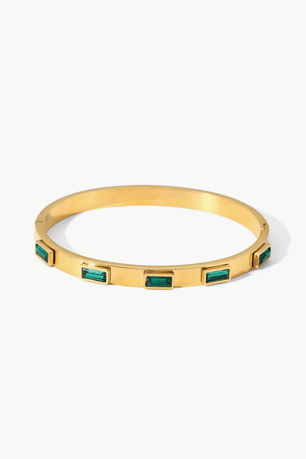 Dazzling Baguette Stone Bangle