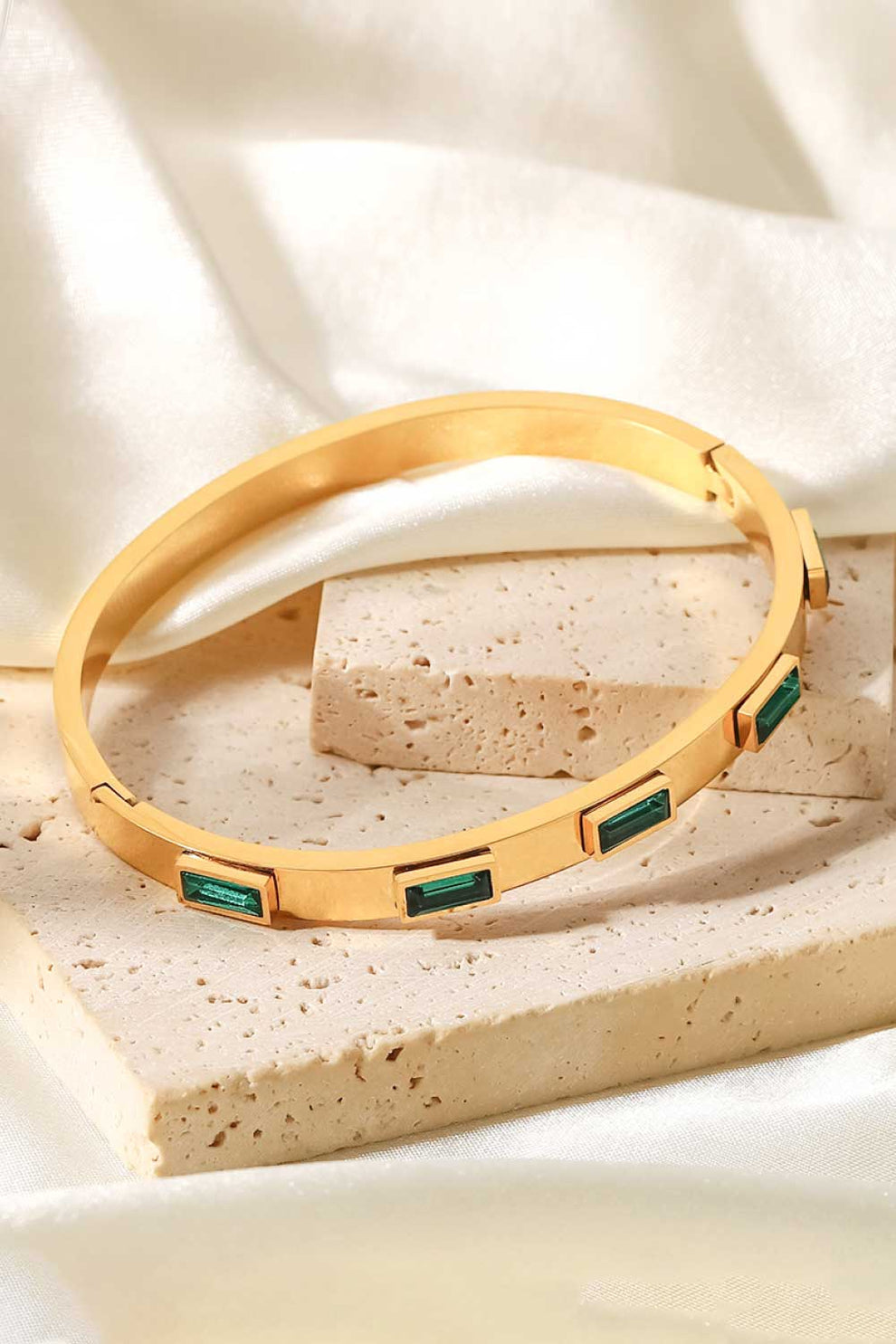 Dazzling Baguette Stone Bangle