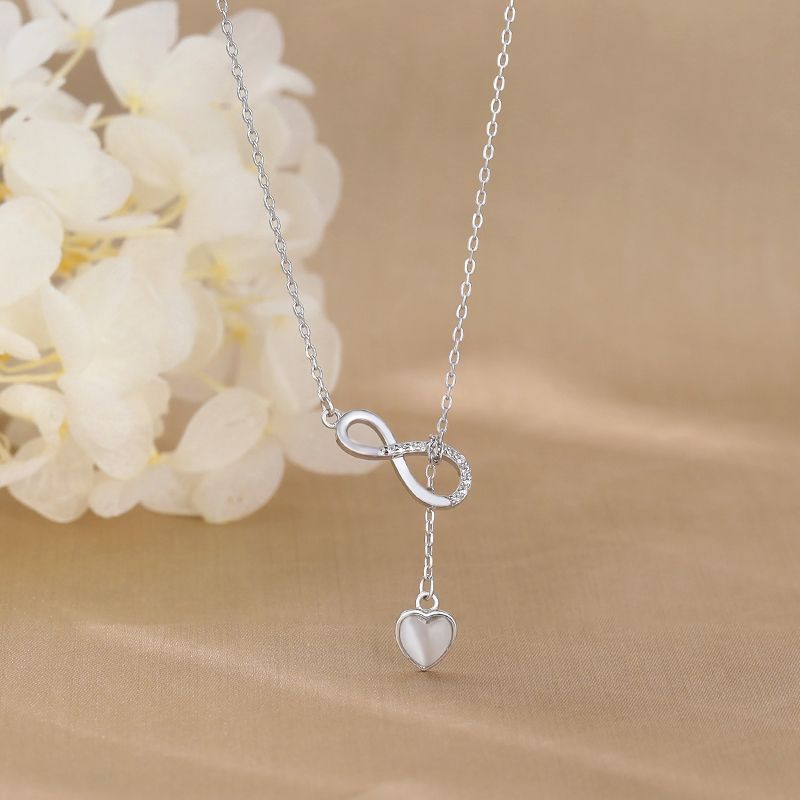 Heart Infinity Necklace (925 Sterling Silver)