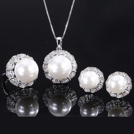 Crown Pearl Necklace Set