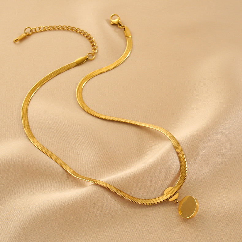 Pearl Locket with Herringbone Necklace