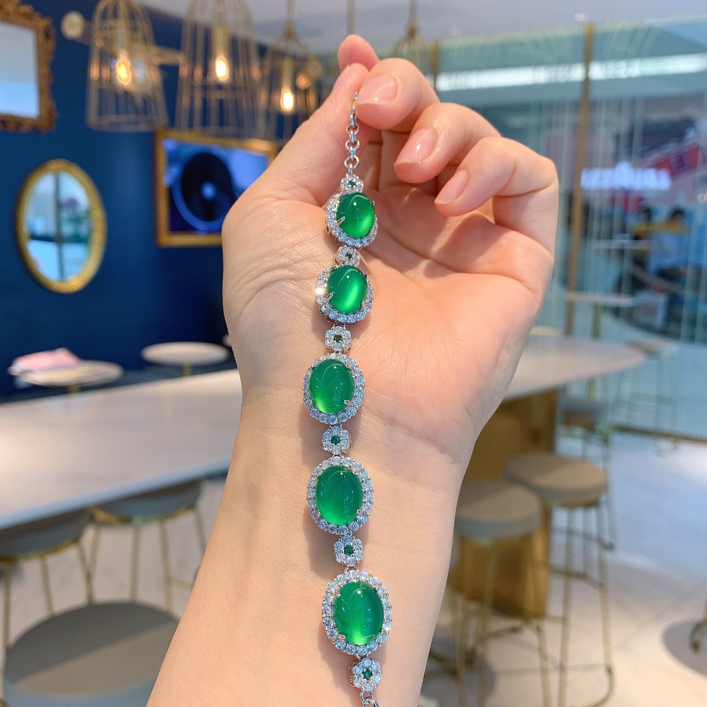 Emerald Cocktail Bracelet