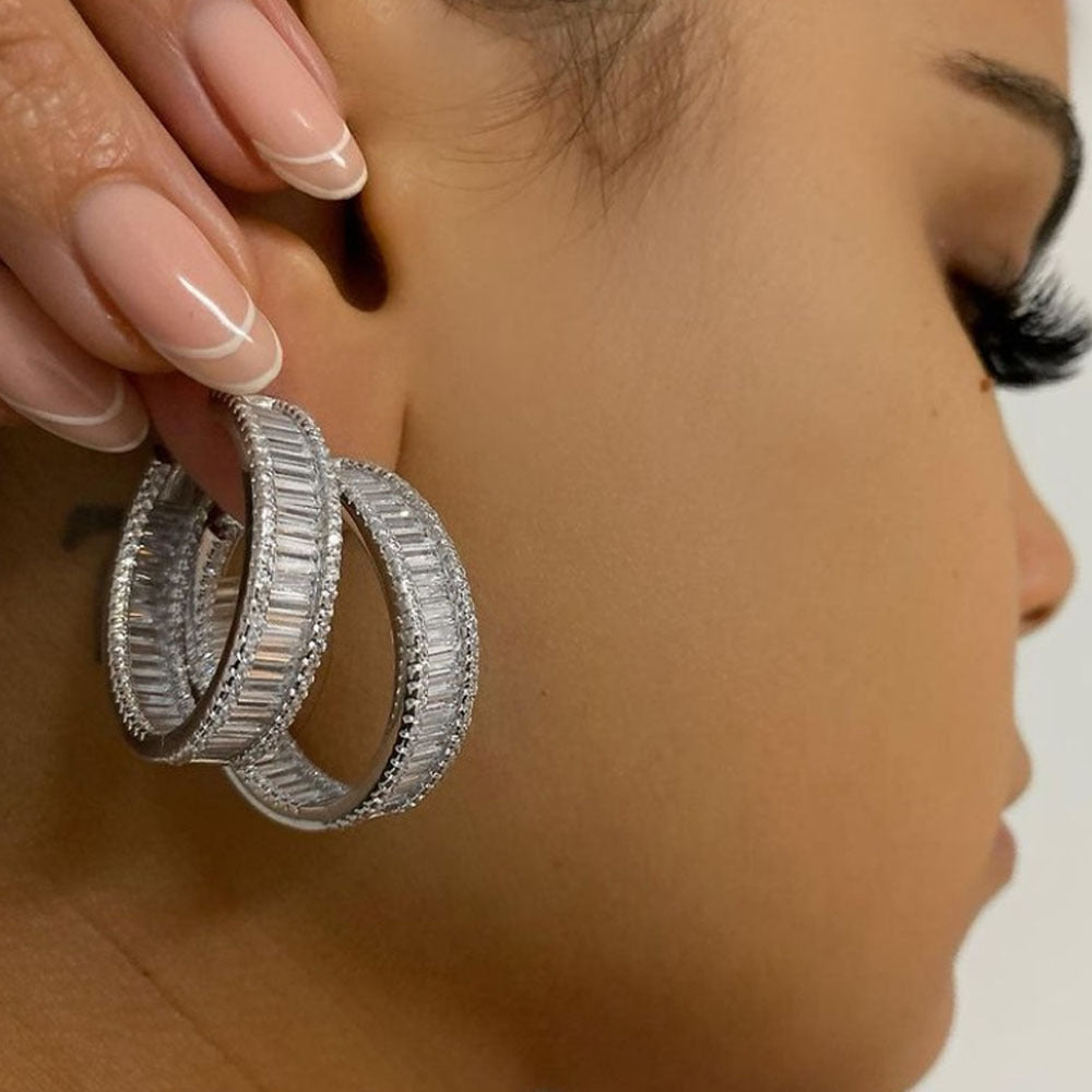 Studded Round Hoops