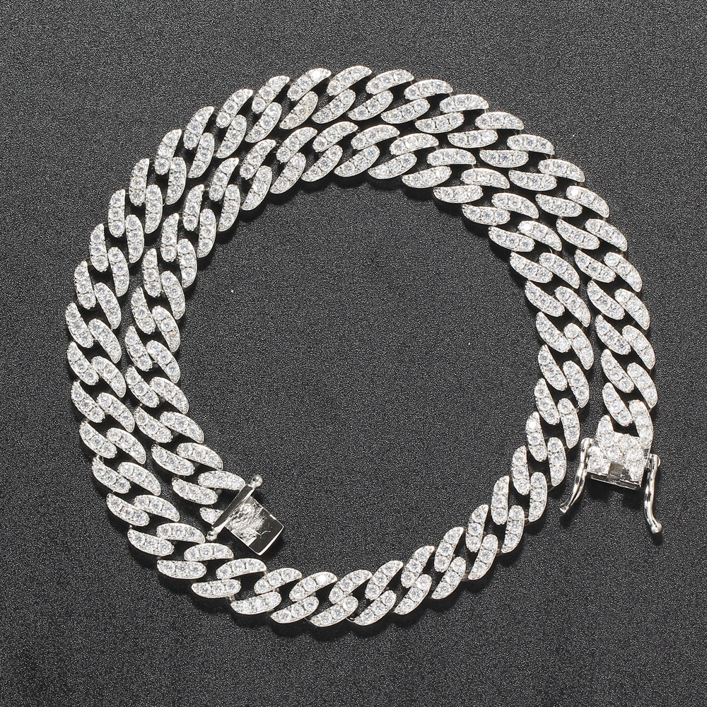 Studded Cuban Link Necklace (8MM)