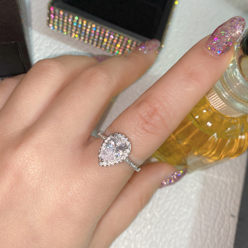 Elegance redefined, with a timeless pear-shaped sparkle.