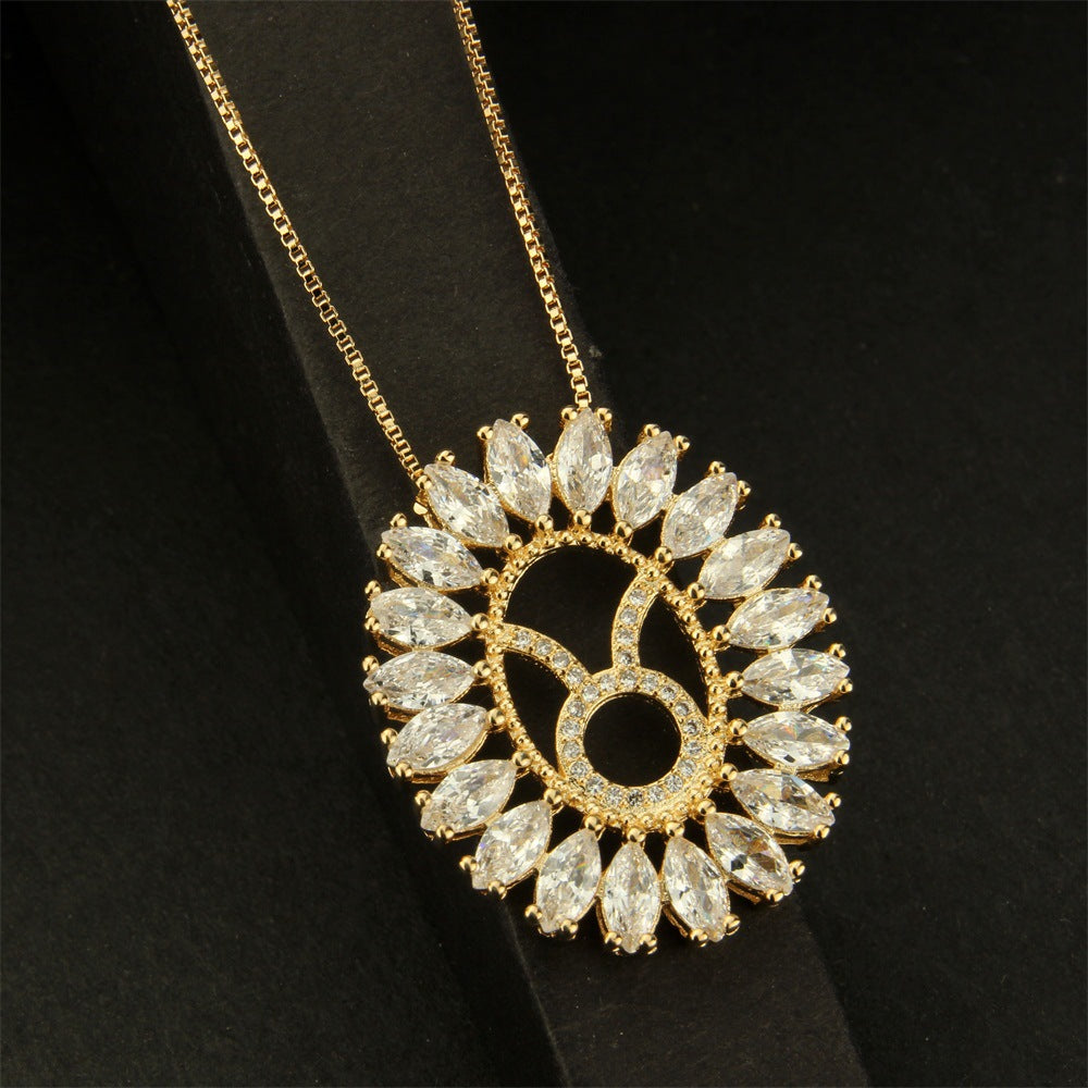 The circular shape represents wholeness and astrological harmony.
