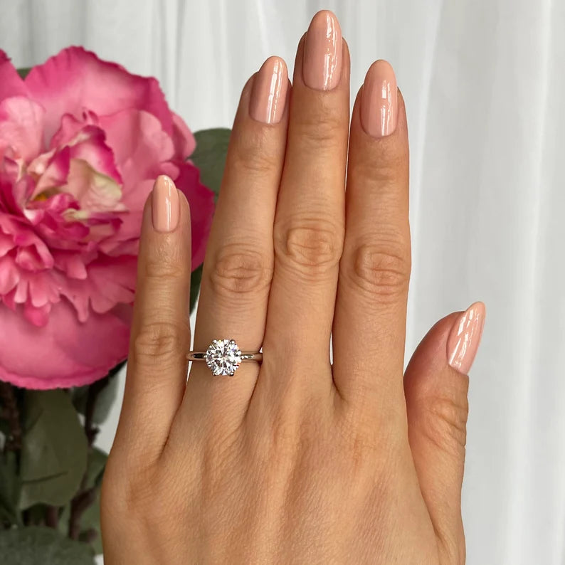 "Elegance begins with one – Solitaire brilliance in Hallmarked Silver."