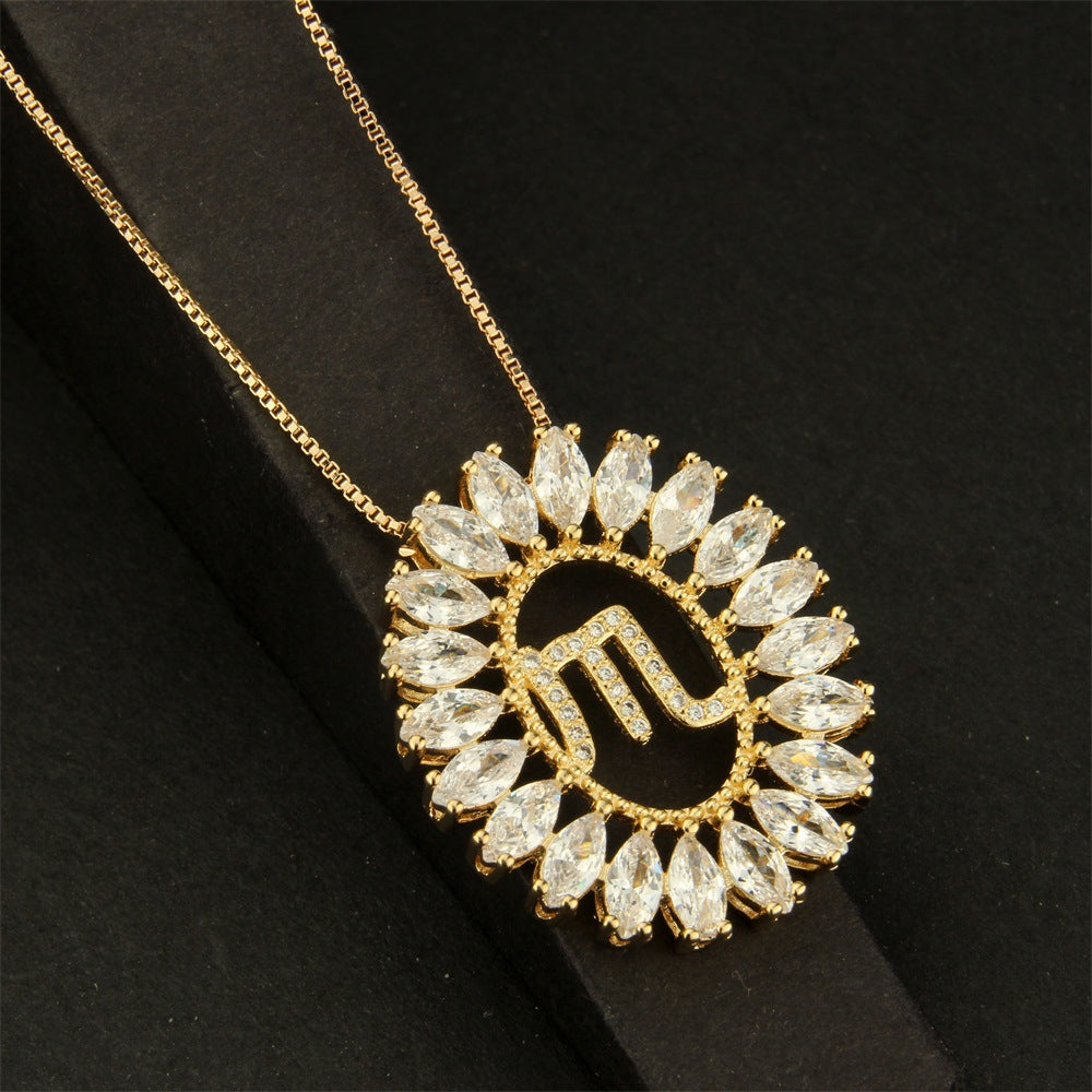 The circular shape represents wholeness and astrological harmony.
