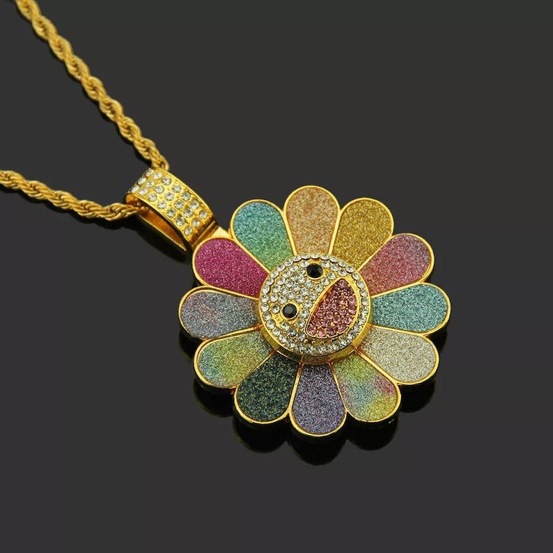 Sunflower Spinner Necklace